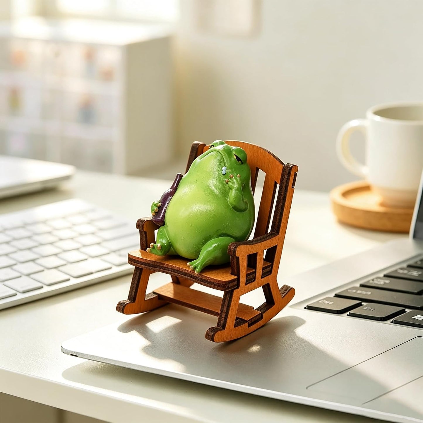 Mini Frog Figurines – Whimsical Frog Decor for Shelf, Desk & Home