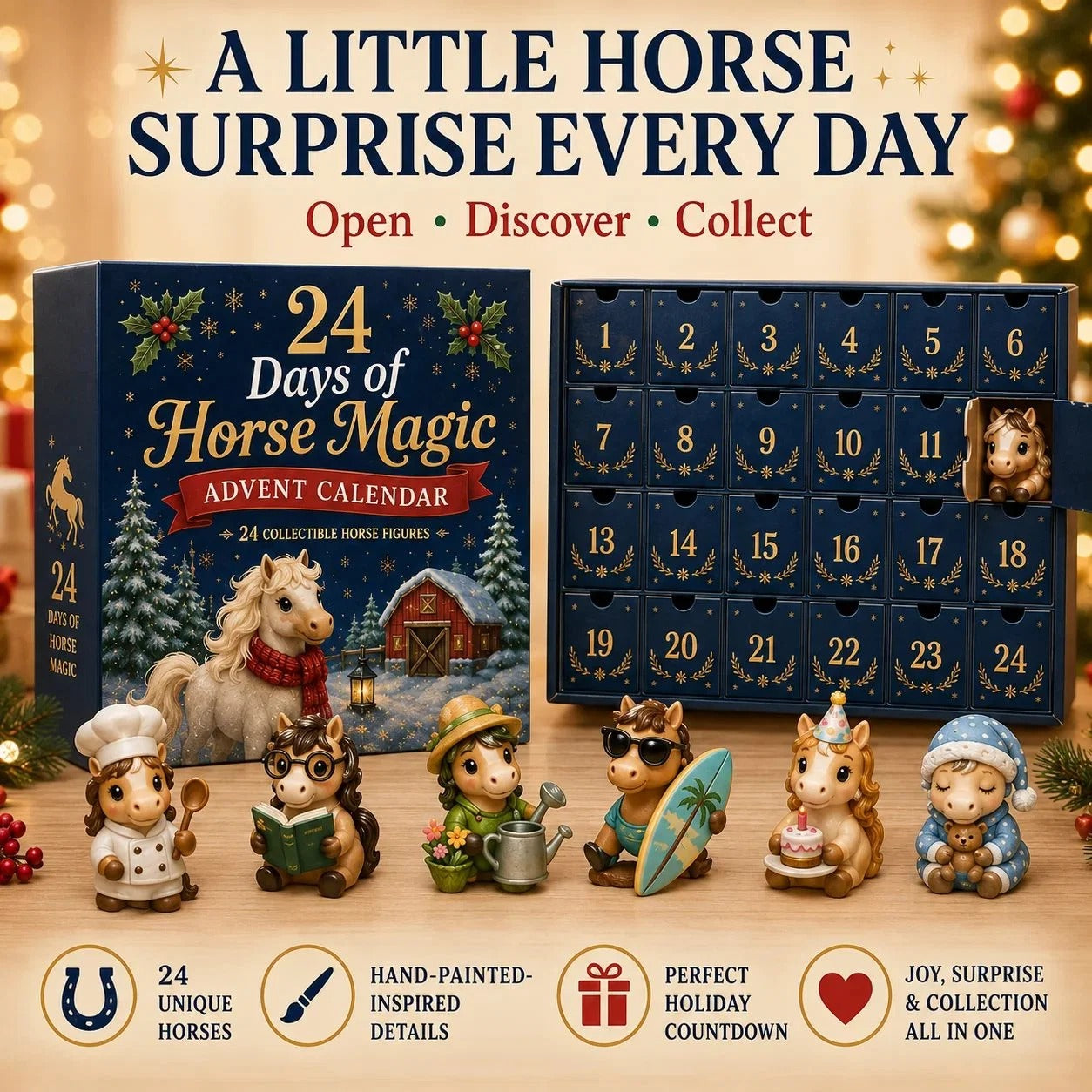 ⏰Limited Stock 50% OFF - 🎄 🐴2026 Horse Advent Calendar | 24 Days of Horse Magic🎁