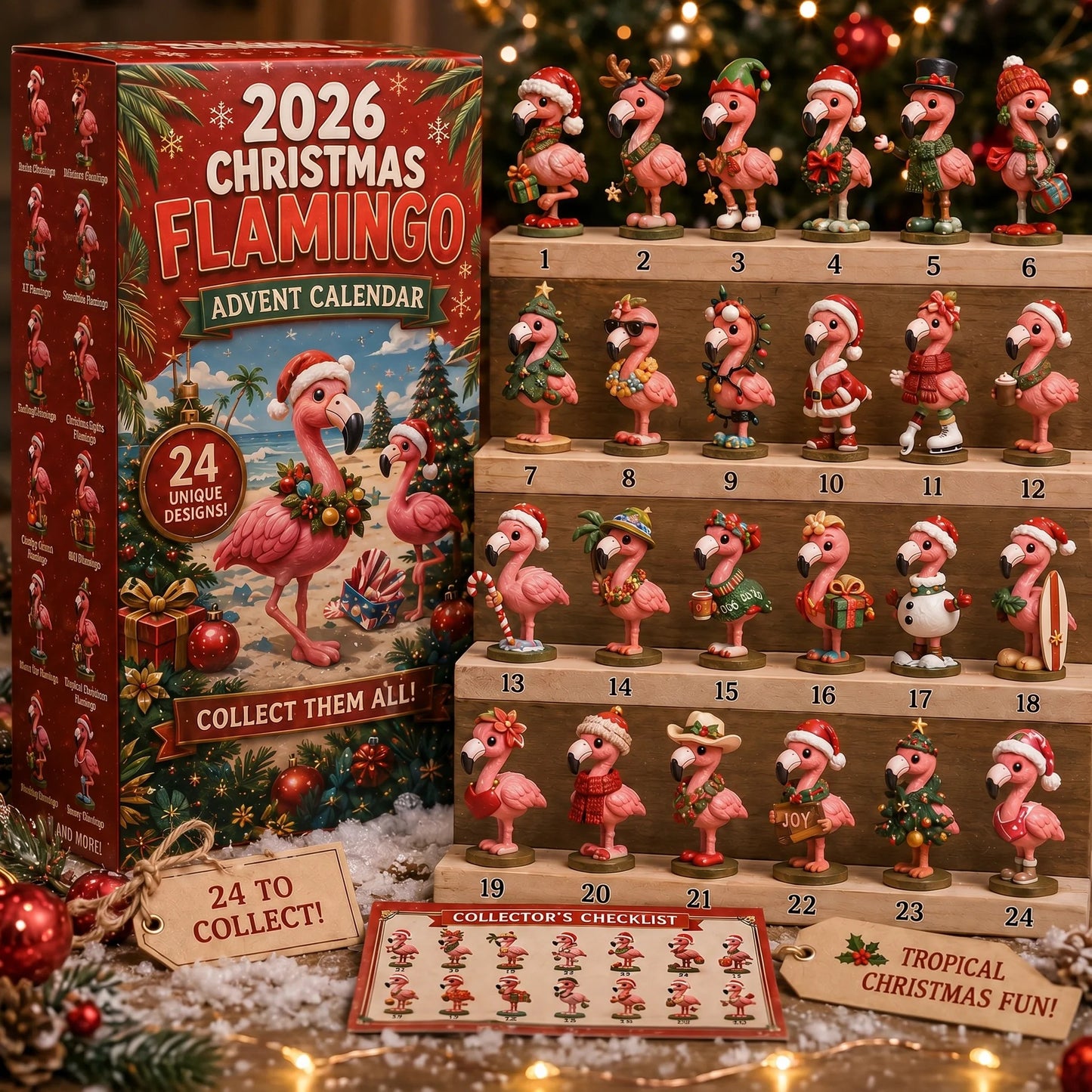 🦩 2026 Christmas Flamingo Advent Calendar– Every Day Brings New Surprises 🎄✨
