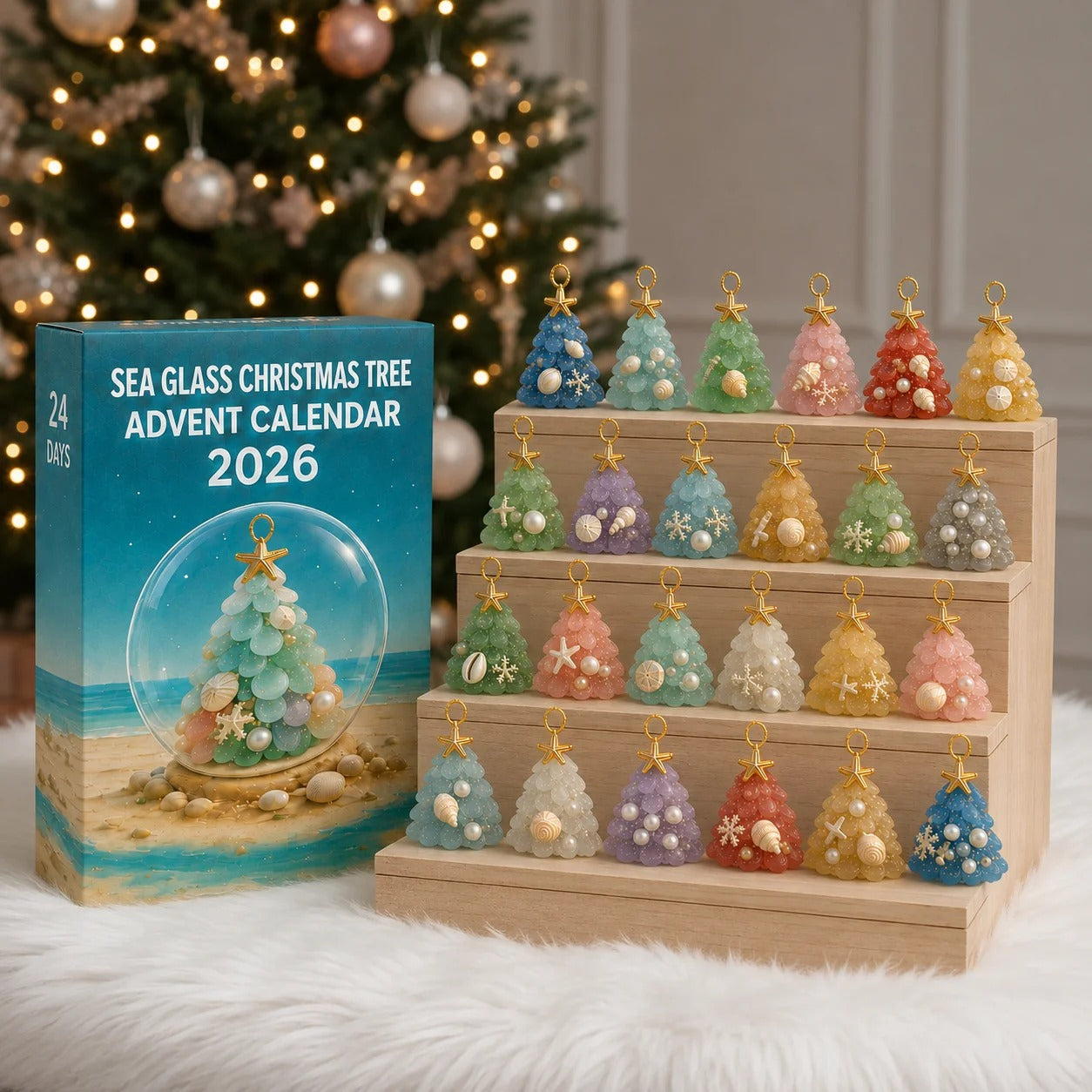 2026 Sea Glass Christmas Tree Advent Calendar