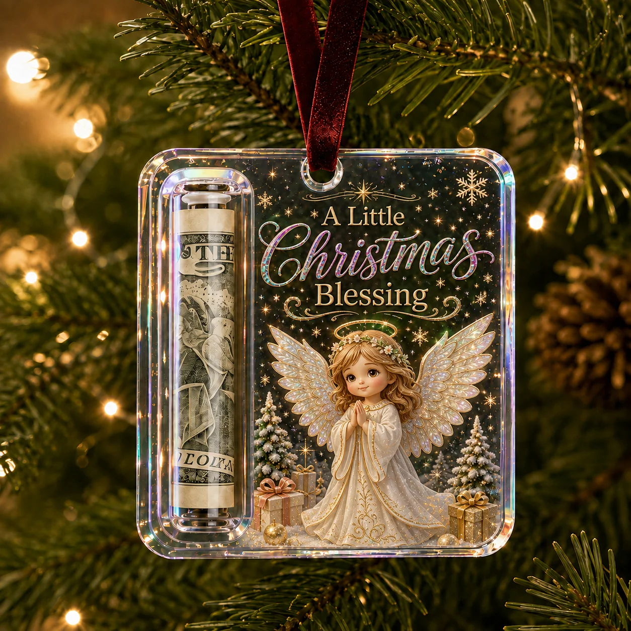 🔥LAST DAY 50% OFF - 🎄Christmas Cash Gift Ornament- Make Cash Feel Like A Real Christmas Gift💵