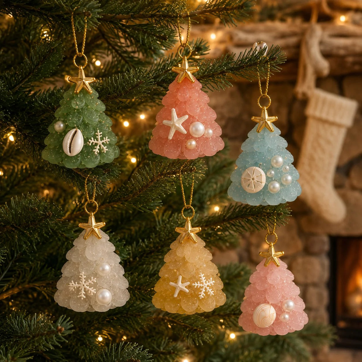 Sea Glass Christmas Tree Ornament Advent Calendar