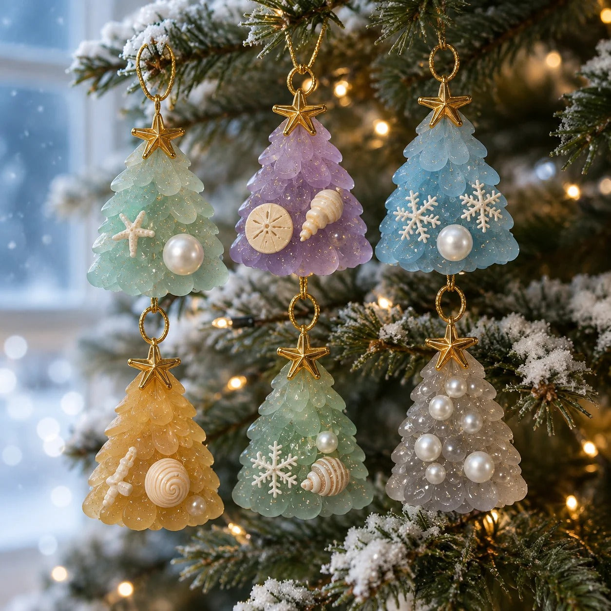 Sea Glass Christmas Tree Ornament Advent Calendar
