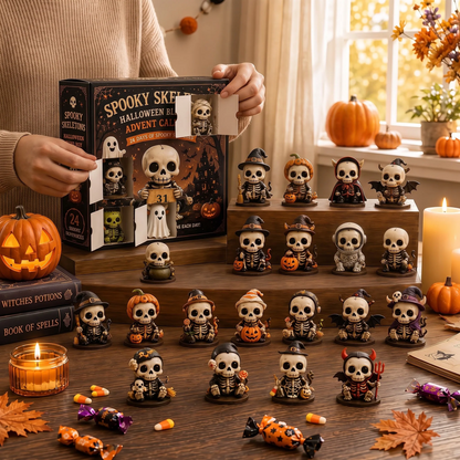 💀 2026 Halloween Cute Skeletons Halloween Advent Calendar