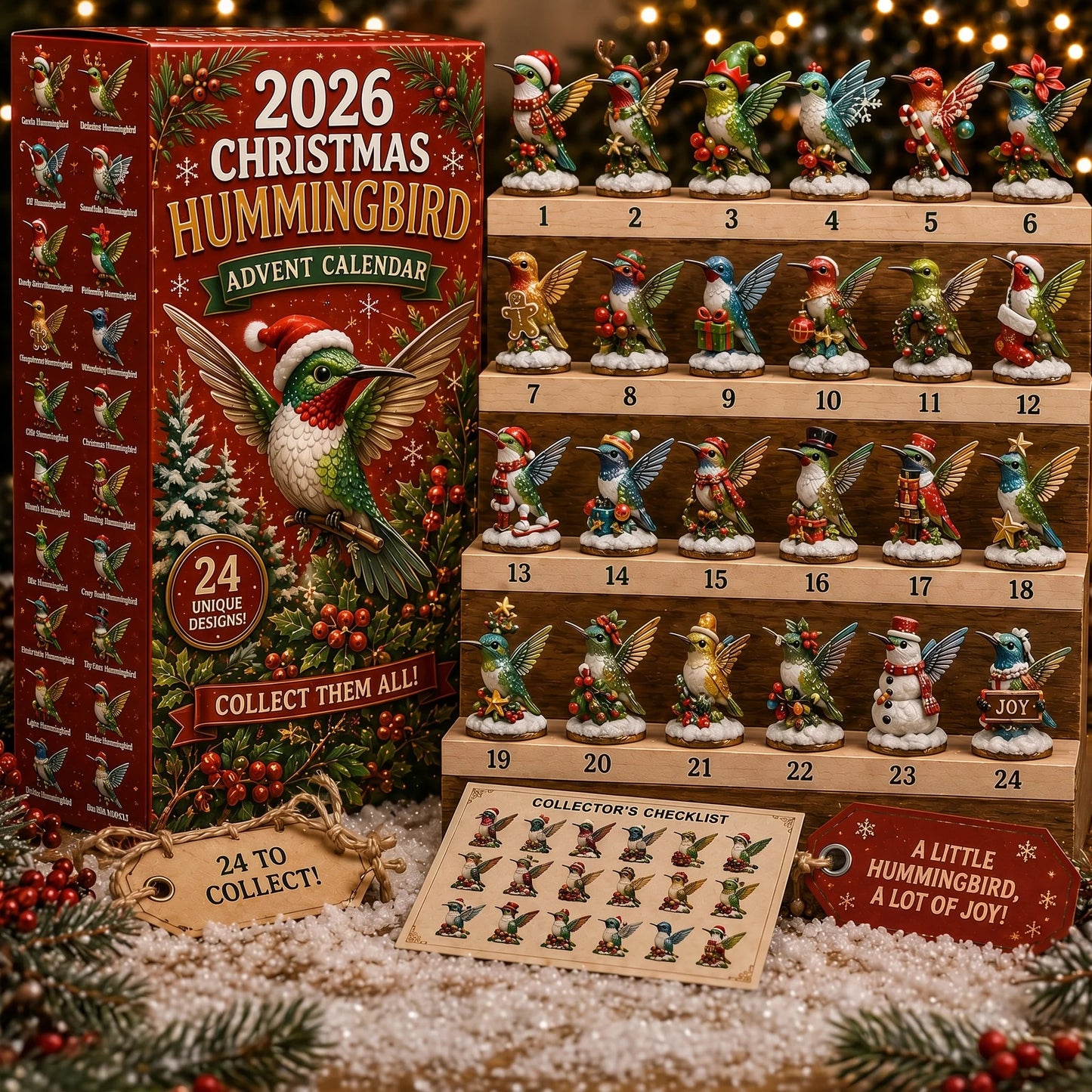 🐦2026 Christmas Hummingbird Advent Calendar – Every Day Brings New Surprises 🎄✨