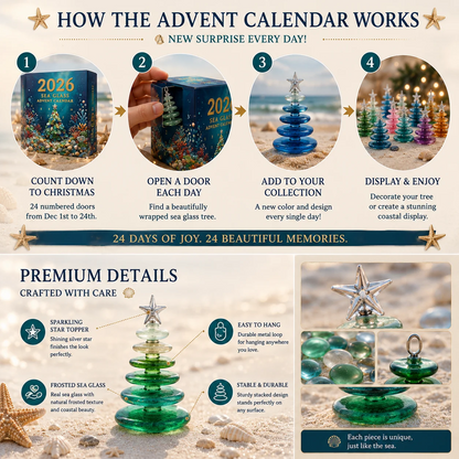 2026 Sea Glass Christmas Tree Advent Calendar