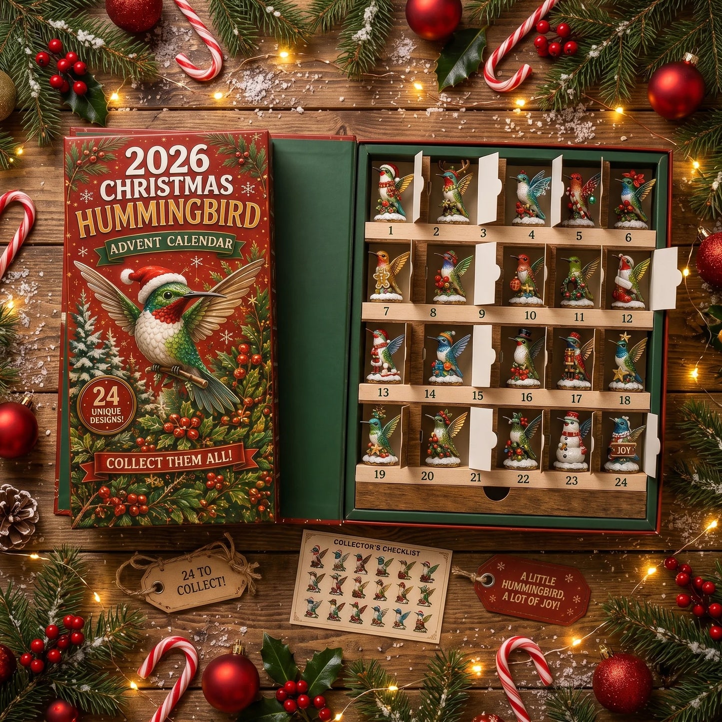🐦2026 Christmas Hummingbird Advent Calendar – Every Day Brings New Surprises 🎄✨