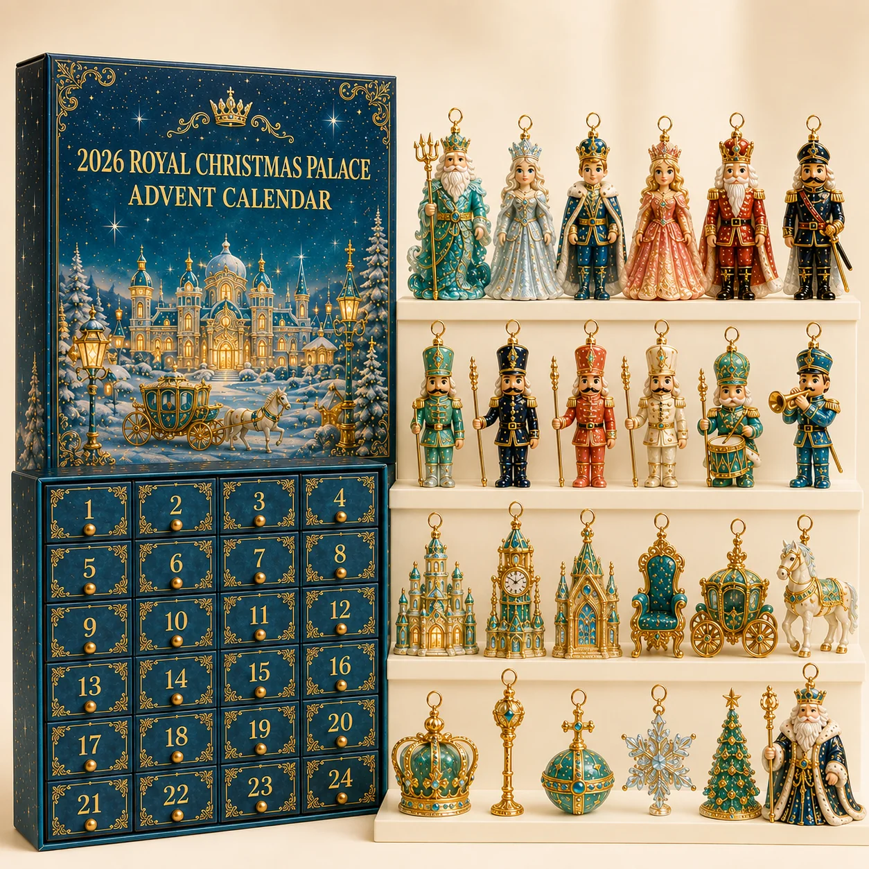 🎉🎄 Limited Edition!🔥🌟2026 Royal Christmas Palace Luxury Countdown Gift Set