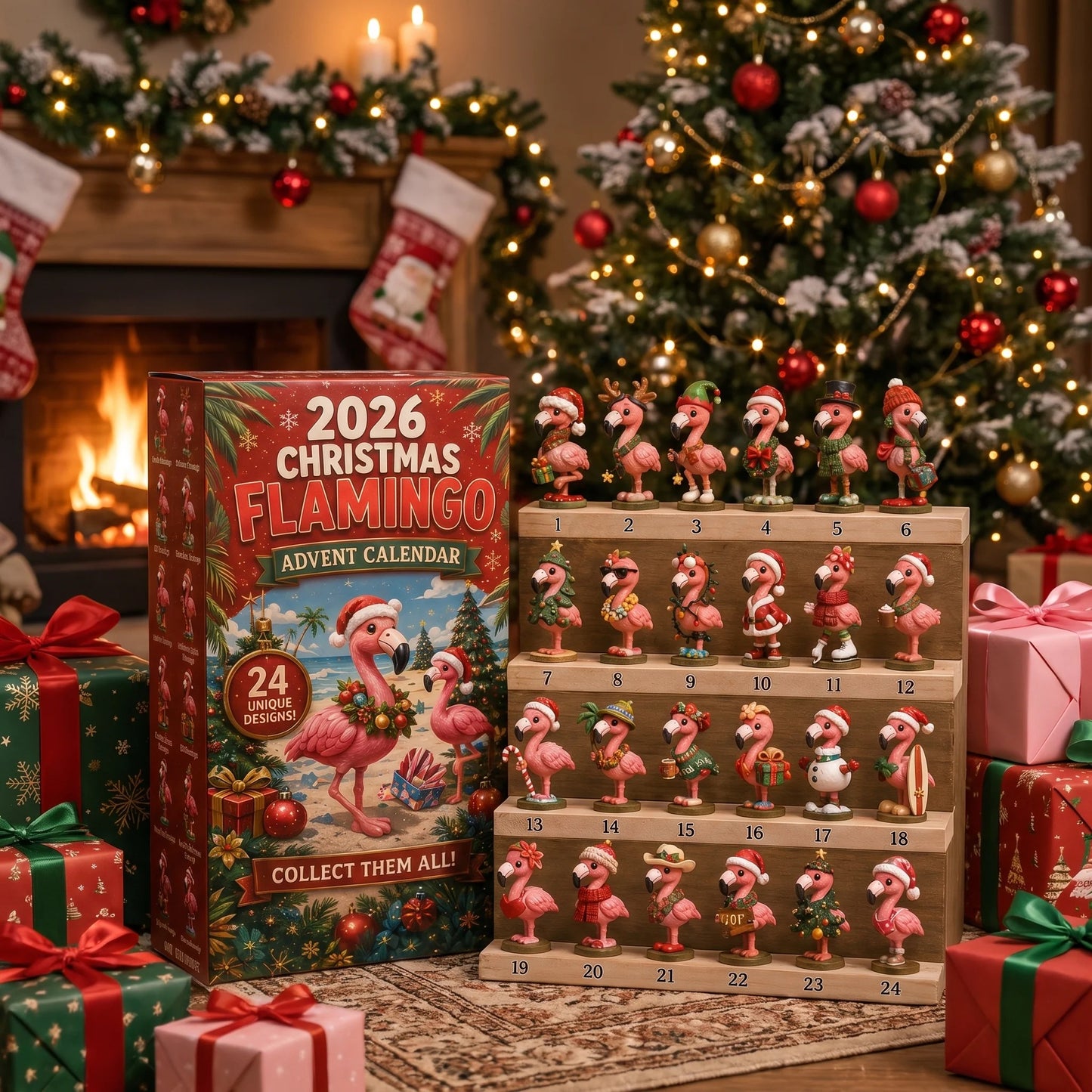 🦩 2026 Christmas Flamingo Advent Calendar– Every Day Brings New Surprises 🎄✨