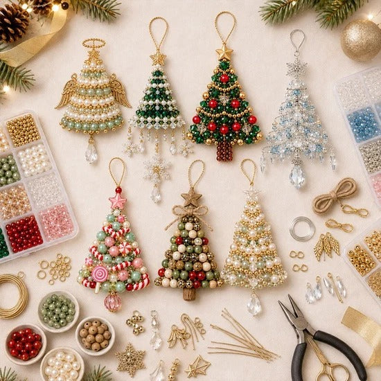 🎄 DIY Christmas Tree Beaded Ornament Kit