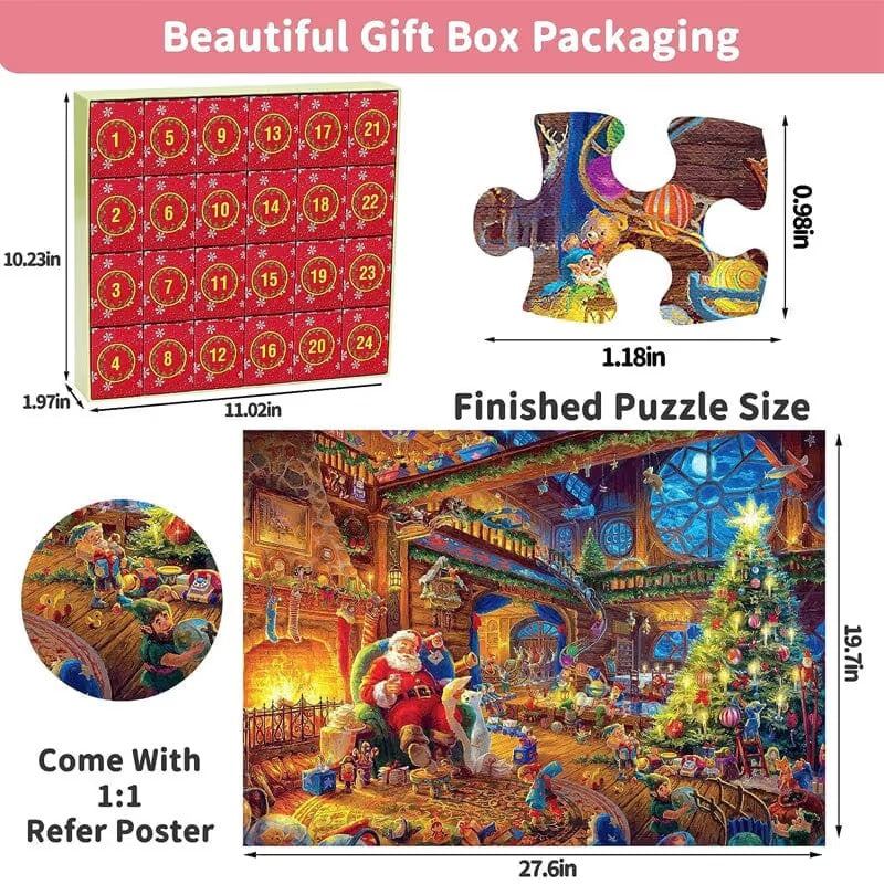 🎅🧩Christmas Advent Calendar Jigsaw Puzzle 1000pcs🧩🎅