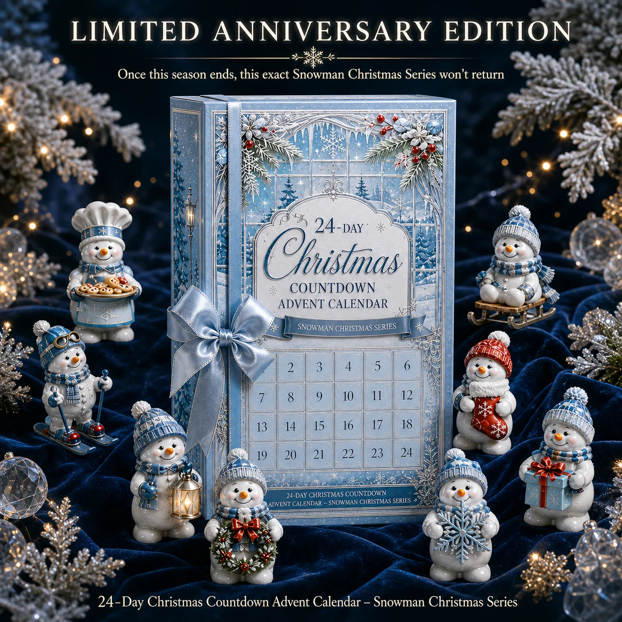 ✨24-Day Christmas Countdown Advent Calendar – Snowman Christmas Series