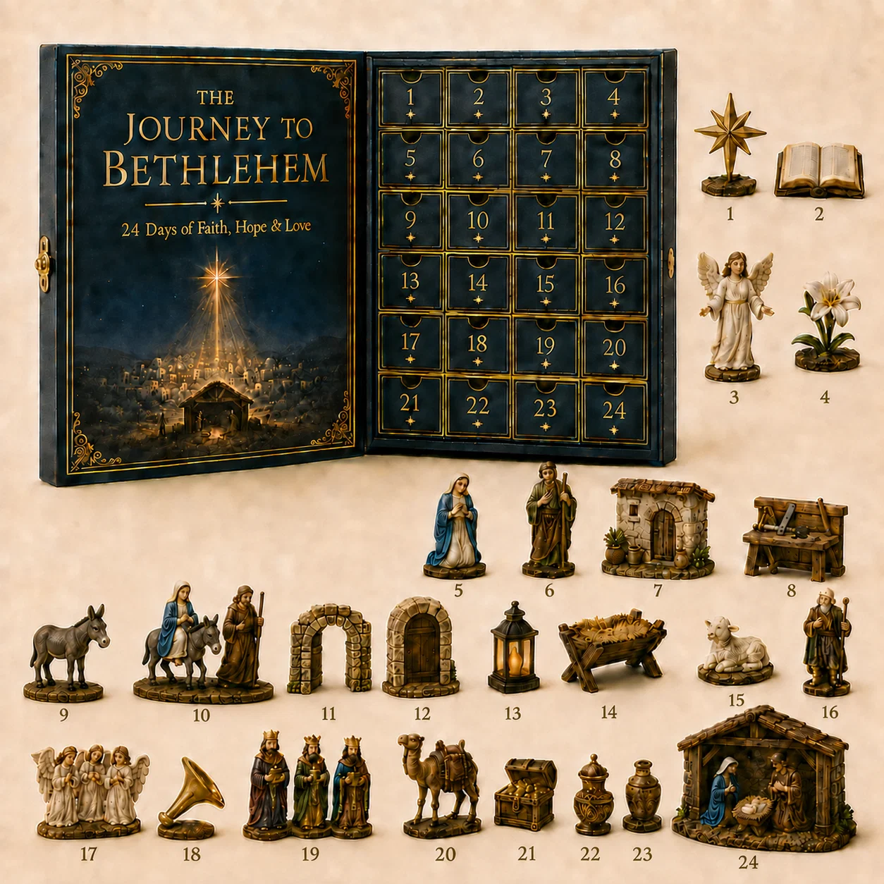 🎉🇺🇸 Limited Edition! 🔥 Only 250 Available! 🌟The Journey to Bethlehem Advent Calendar 2026