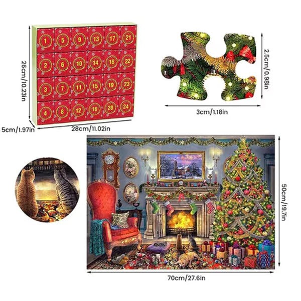 🎅🧩Christmas Advent Calendar Jigsaw Puzzle 1000pcs🧩🎅