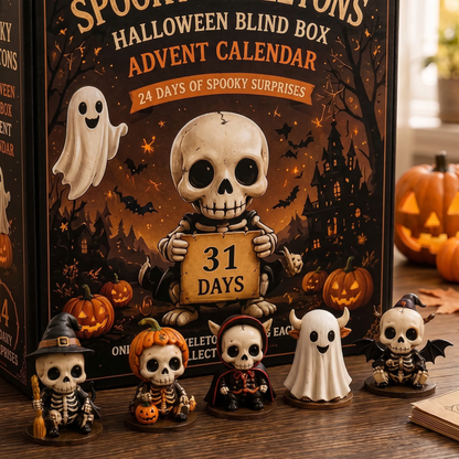 💀 2026 Halloween Cute Skeletons Halloween Advent Calendar