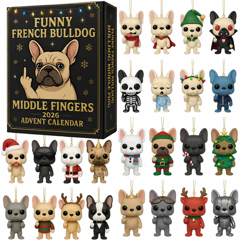 🐶2026 Funny French Bulldog Advent Calendar