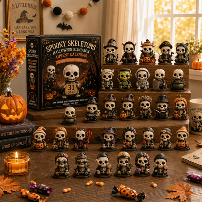 💀 2026 Halloween Cute Skeletons Halloween Advent Calendar