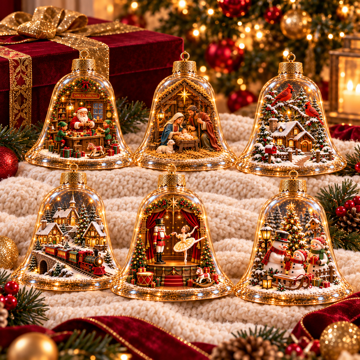 🎁2026 Christmas Wonderland Bell Ornaments.