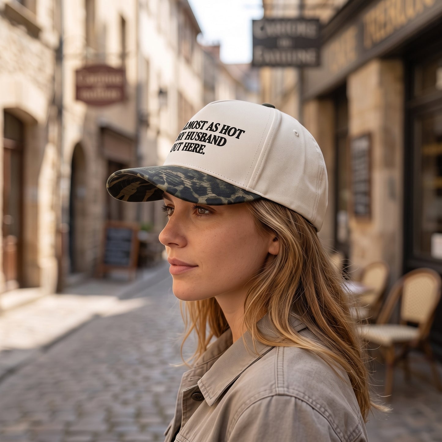 Funny "Almost As Hot As My Husband" Embroidered Hat