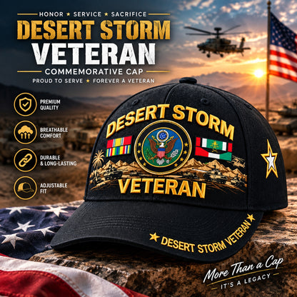 🎖️ Desert Storm Veteran Cap – Your Service. Your Pride. (1991–2026 - 35TH ANNIVERSARY)