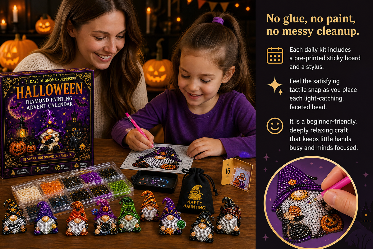 Diamond painting craft kit with pre-printed board and stylus