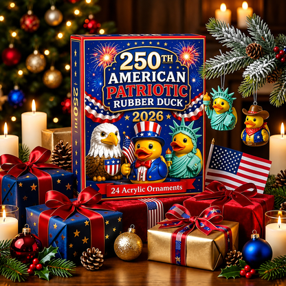 🎉🎄 Limited Edition!🔥🌟2026 American Patriotic Duck Advent Calendar