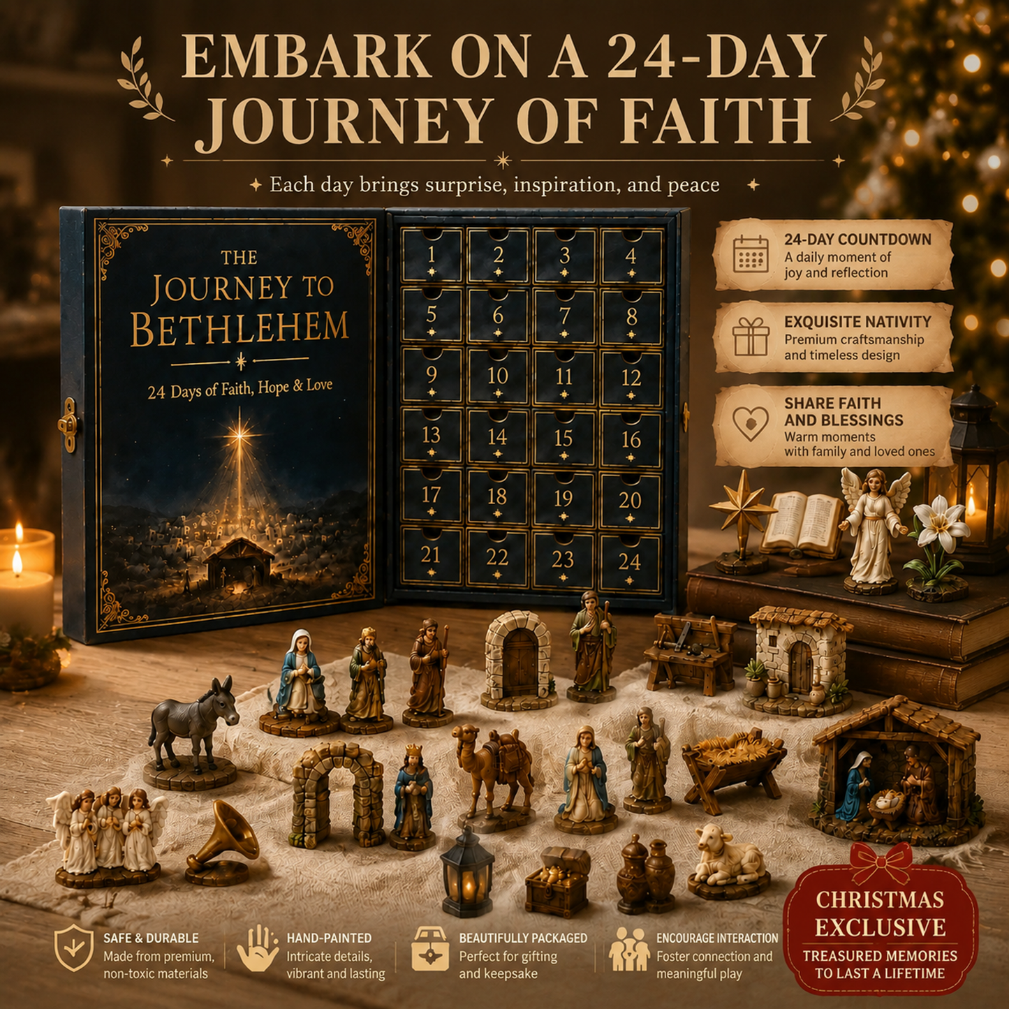 🎉🇺🇸 Limited Edition! 🔥 Only 250 Available! 🌟The Journey to Bethlehem Advent Calendar 2026