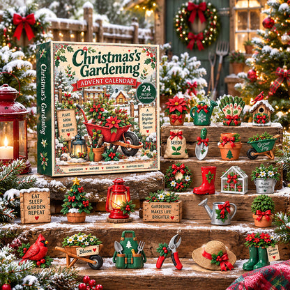 Christmas Gardening Advent Calendar 2026 - 24-Day Festive Countdown, Acrylic Charms Blind Box