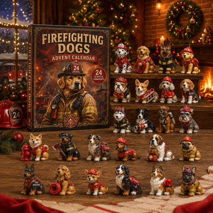 Firefighting Dogs Advent Calendar 2026 - 24-Day Festive Countdown, Acrylic Charms Blind Box