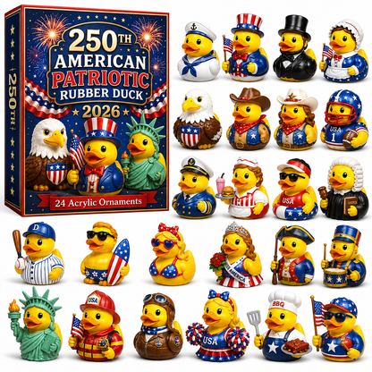 🎉🎄 Limited Edition!🔥🌟2026 American Patriotic Duck Advent Calendar