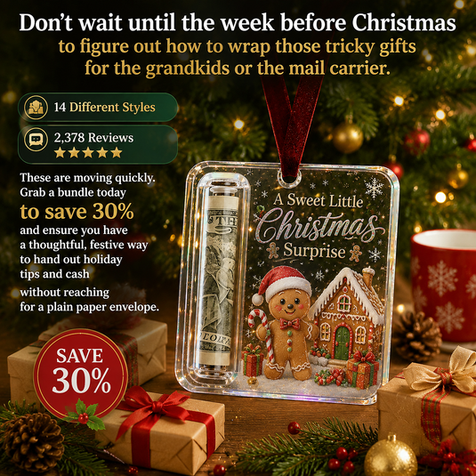 Final Christmas cash ornament gift image