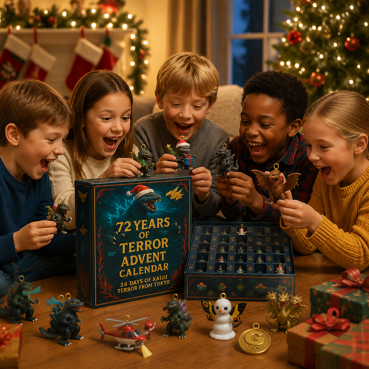 🦖Godzilla Kaiju Advent Calendar, 24‑Day Christmas Countdown Calendar