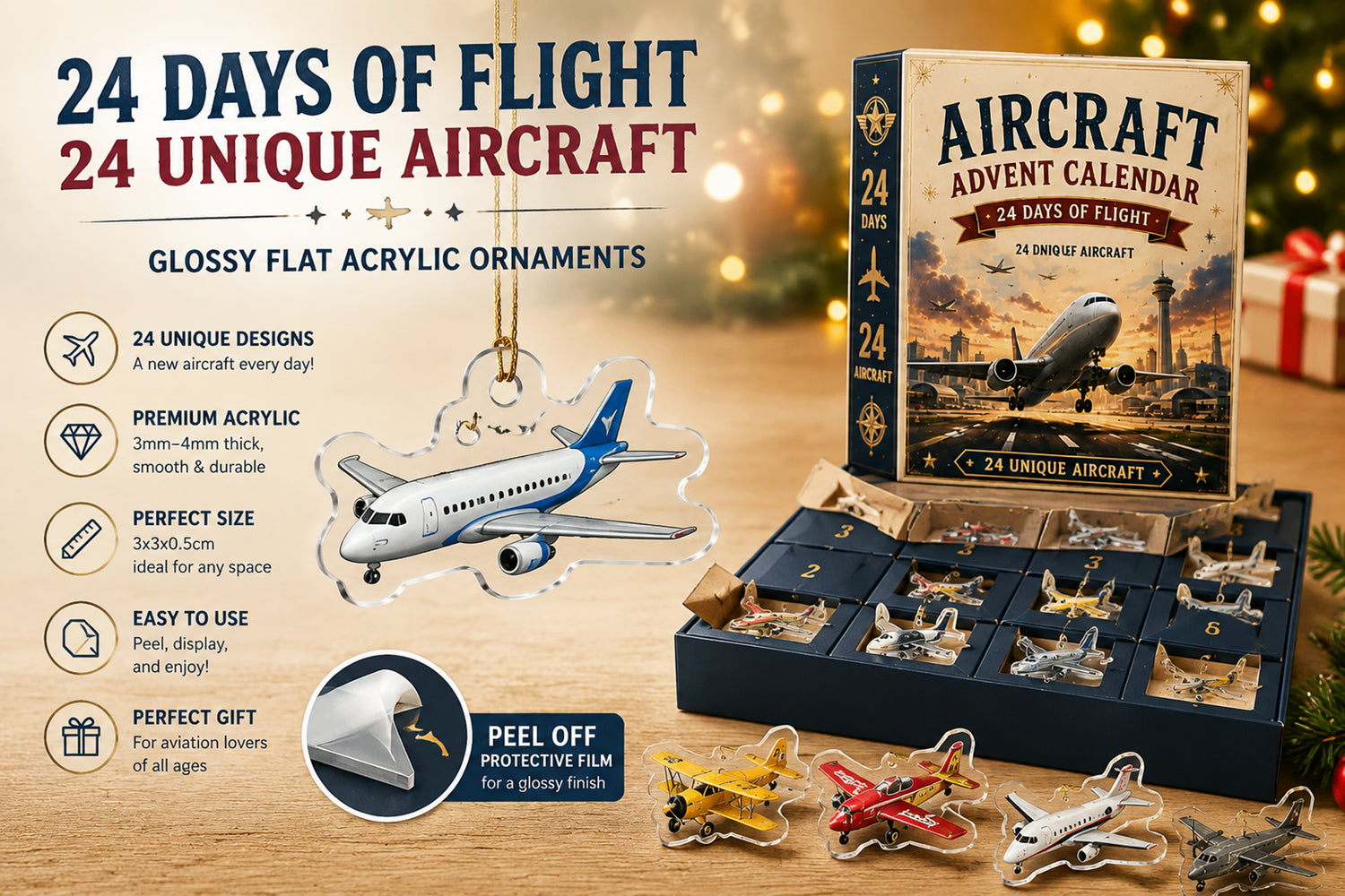 ⏳ Last Day 50% OFF – ✈️ Aircraft Advent Calendar 2026 | 24 Days of Flight with 24 Unique Miniature Airplanes, Jets & Aviation Collectibles 🎄🎁