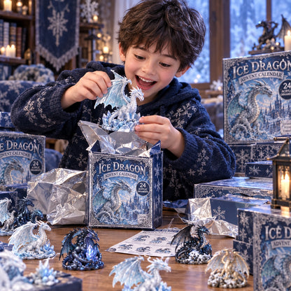 Ice Dragon Advent Calendar 2026 - 24-Day Festive Countdown, Acrylic Charms Blind Box