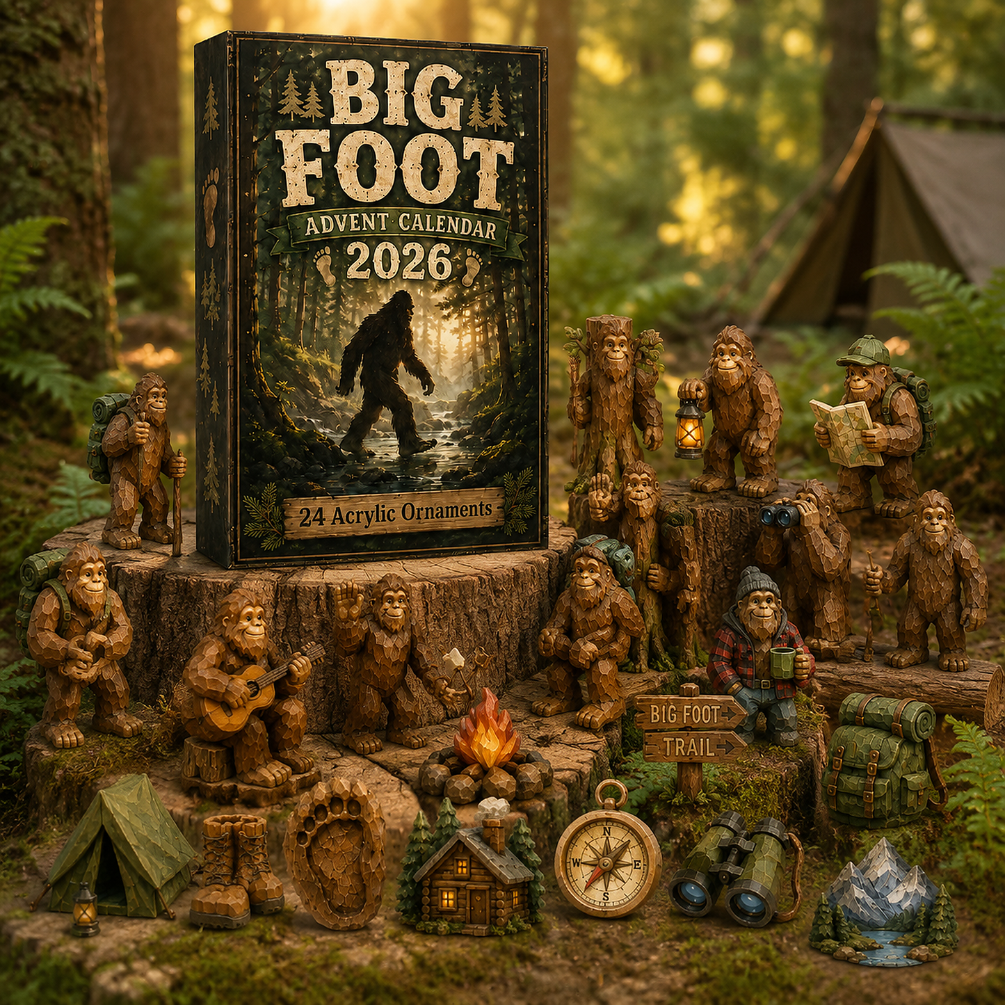Camping Big Foot Advent Calendar 2026 - 24-Day Festive Countdown
