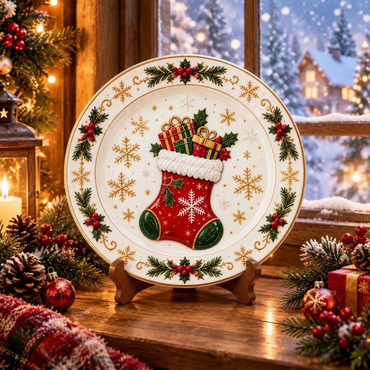 Christmas Dinner Plate Collection – 6 Festive Holiday Designs