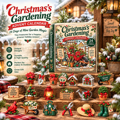 Christmas Gardening Advent Calendar 2026 - 24-Day Festive Countdown, Acrylic Charms Blind Box