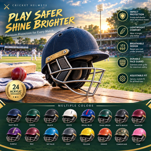 Cricket Helmets Advent Calendar 2026 - 24-Day Festive Countdown, Acrylic Charms Blind Box