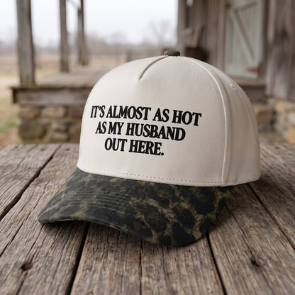 Funny "Almost As Hot As My Husband" Embroidered Hat