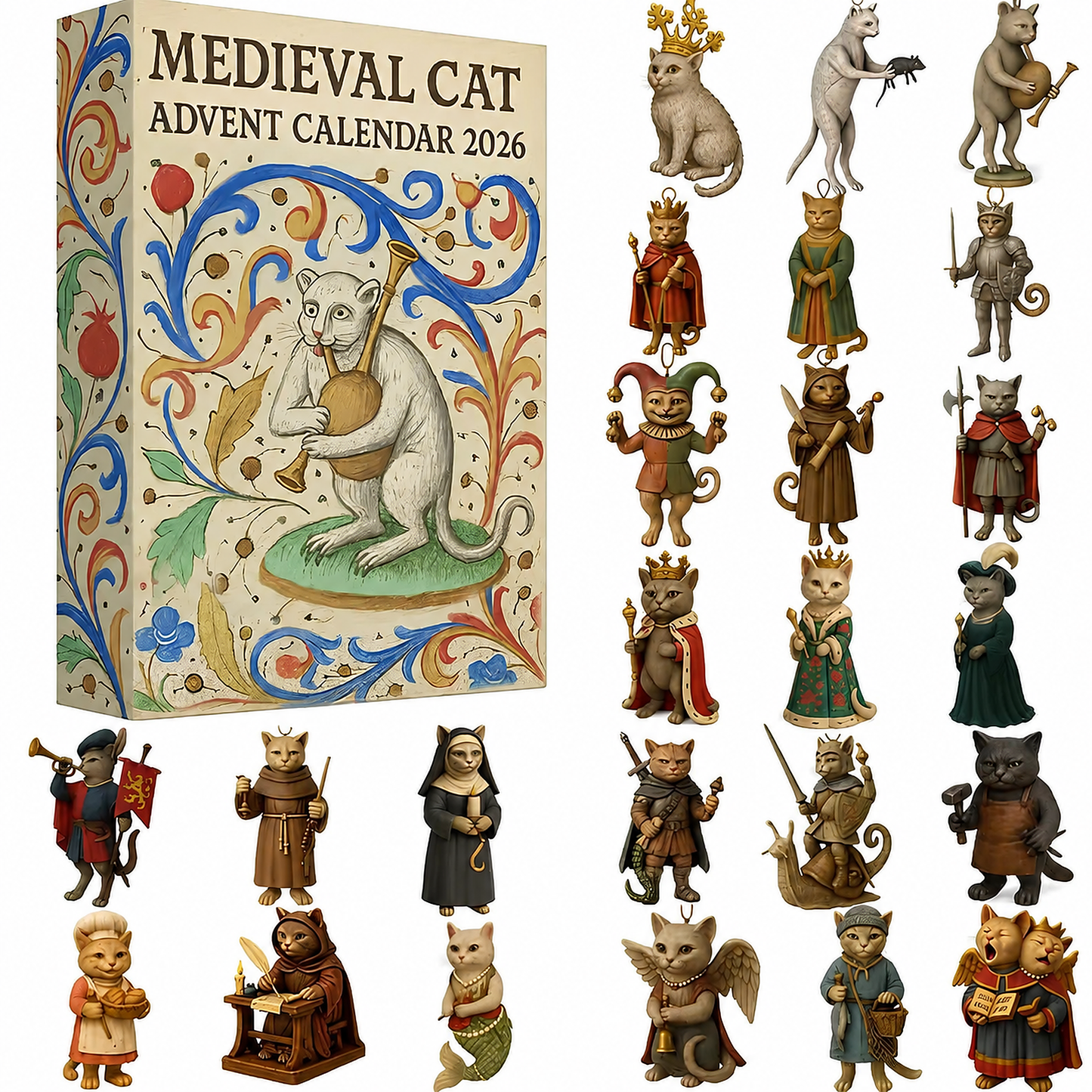 🔥Limited Edition, Only 100 Sets Left! - ✨Medieval Cat Advent Calendar 2026