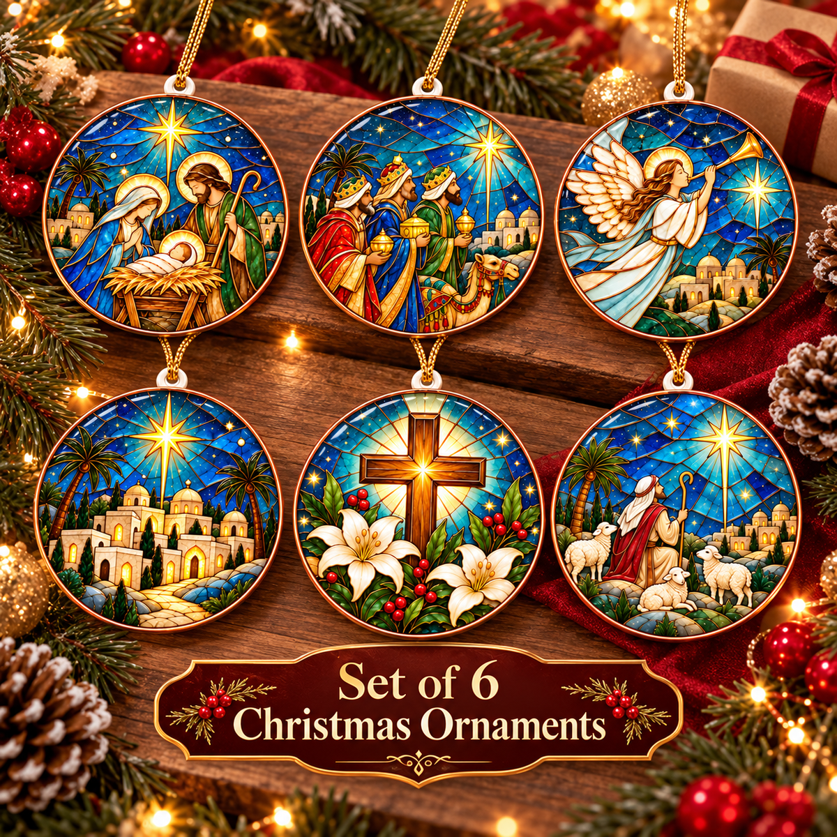 Bethlehem Nativity Christmas Ornament – Christian Christmas Decorations